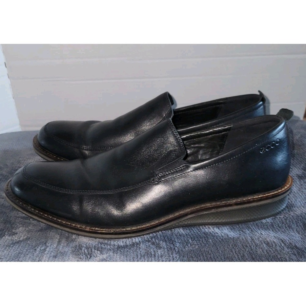ECCO Slip-On Loafer Black Dress Shoes‎ Mens Sz US 10/10.5  44C632174248846